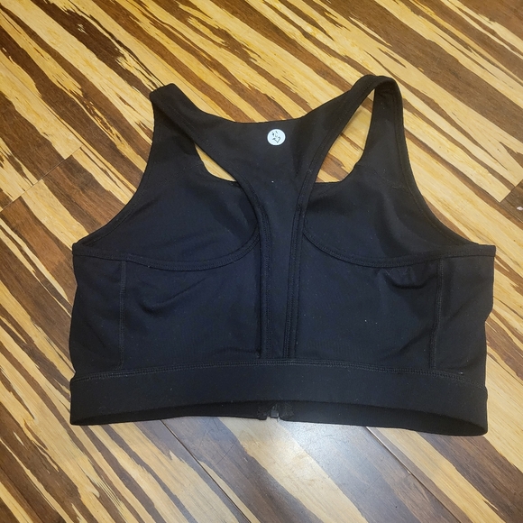 Torrid Black Zip-Front Sports Bra Size 0 - Picture 3 of 5